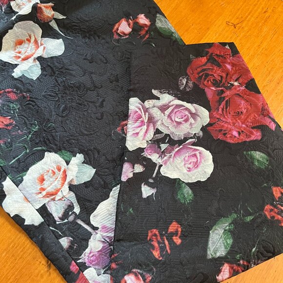 SOLD - Free People Iris high-rise black jacquard floral balloon pant - Picture 11 of 13